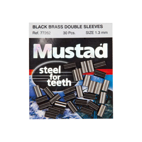 Mustad Black Brass Double Sleeves