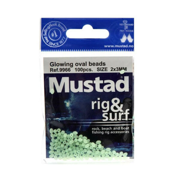 Mustad Glowing Oval Beads Packet