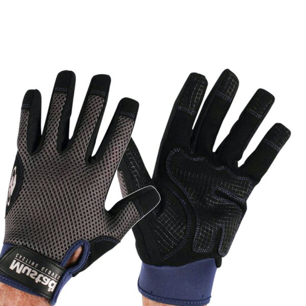 Mustad Casting Gloves on hands