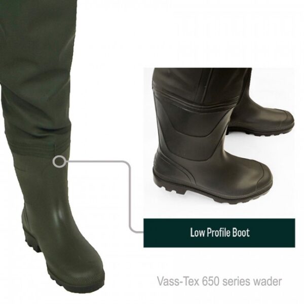 Vass-Tex 650 Series Chest Wader Boot Spec